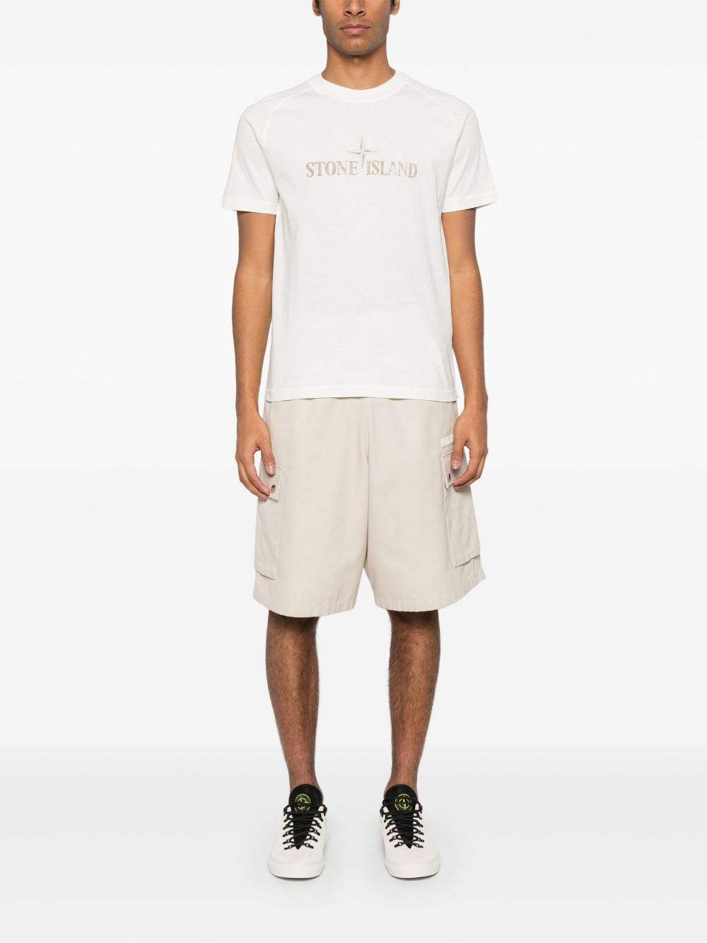Stone Island T-Shirts And Polos Ivory Cotton
