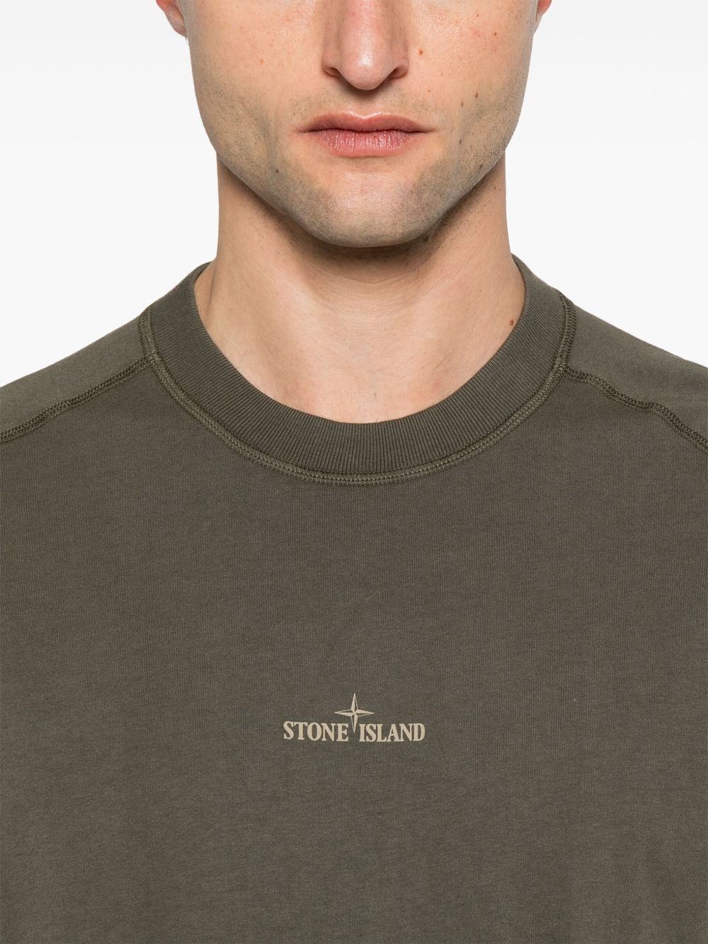 Stone Island T-Shirts And Polos Green Cotton