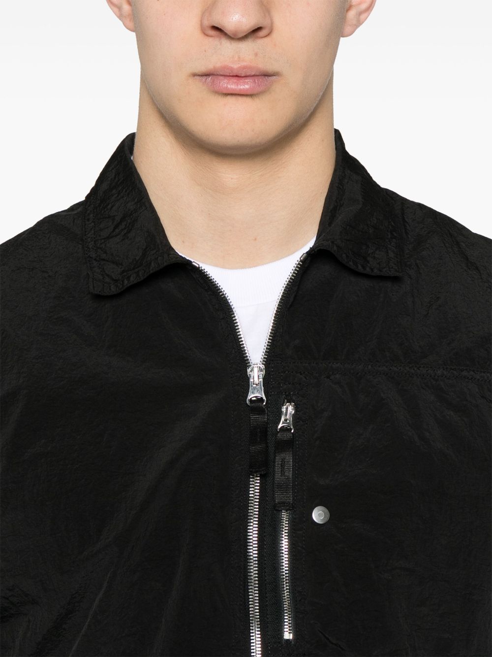Stone Island Coats Black Polyamide