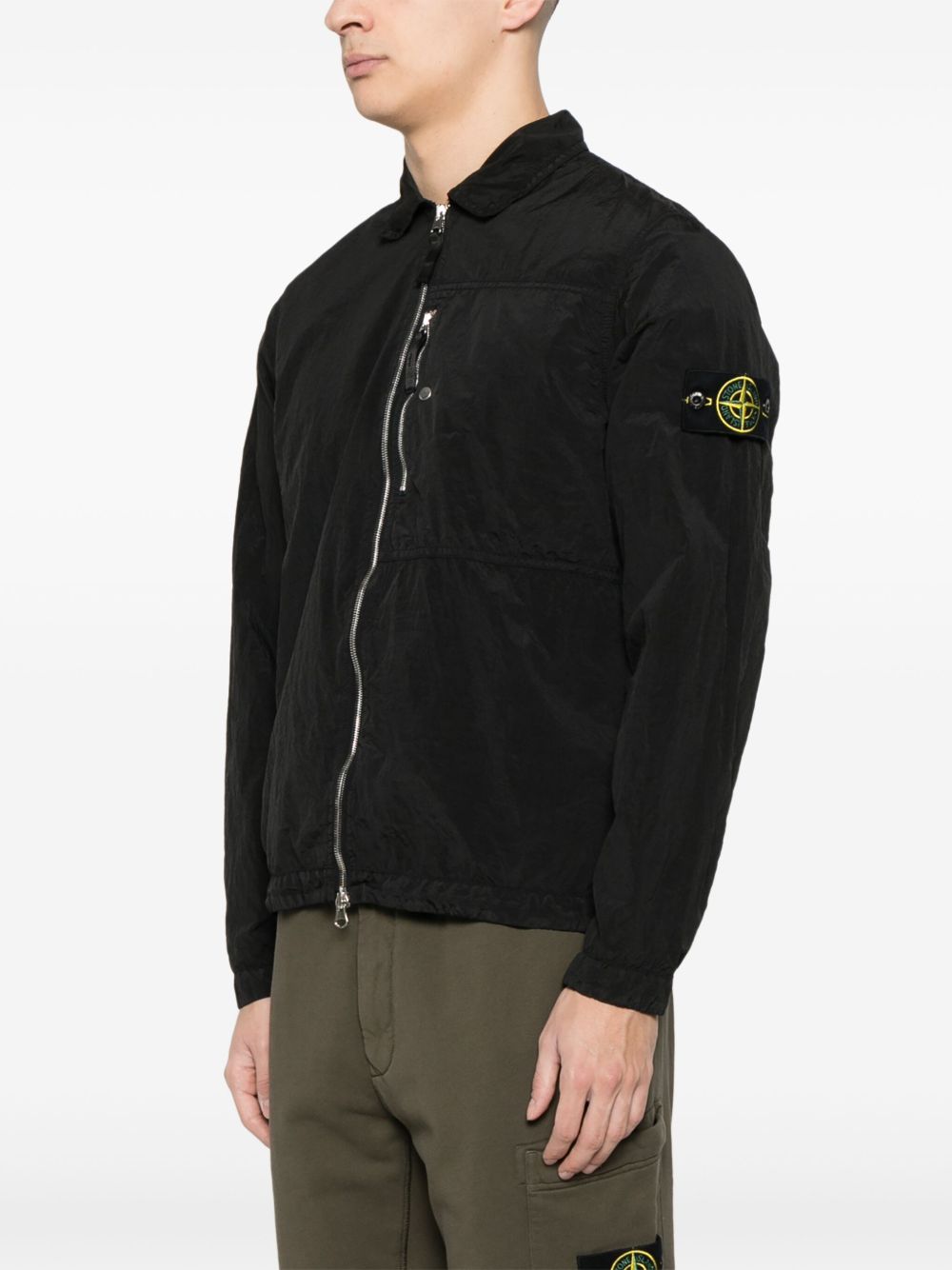 Stone Island Coats Black Polyamide