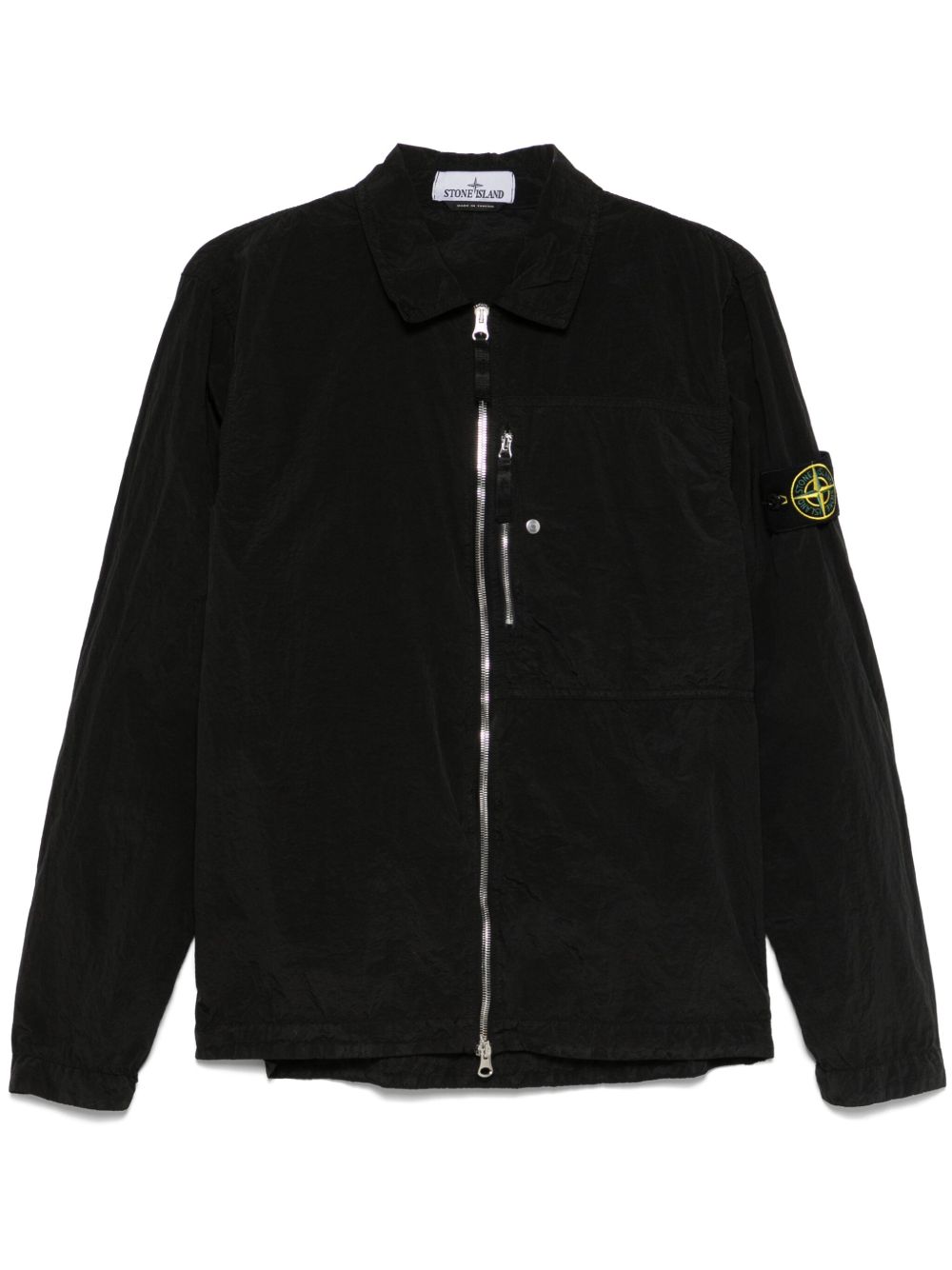 Stone Island Coats Black Polyamide