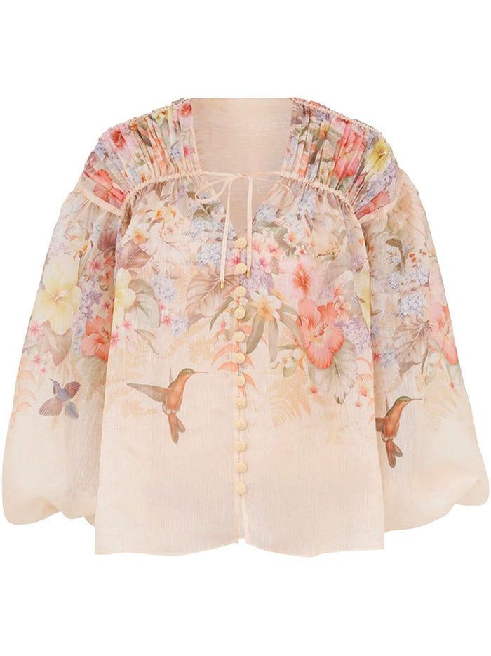 Zimmermann Shirts Ivory Linen Silk