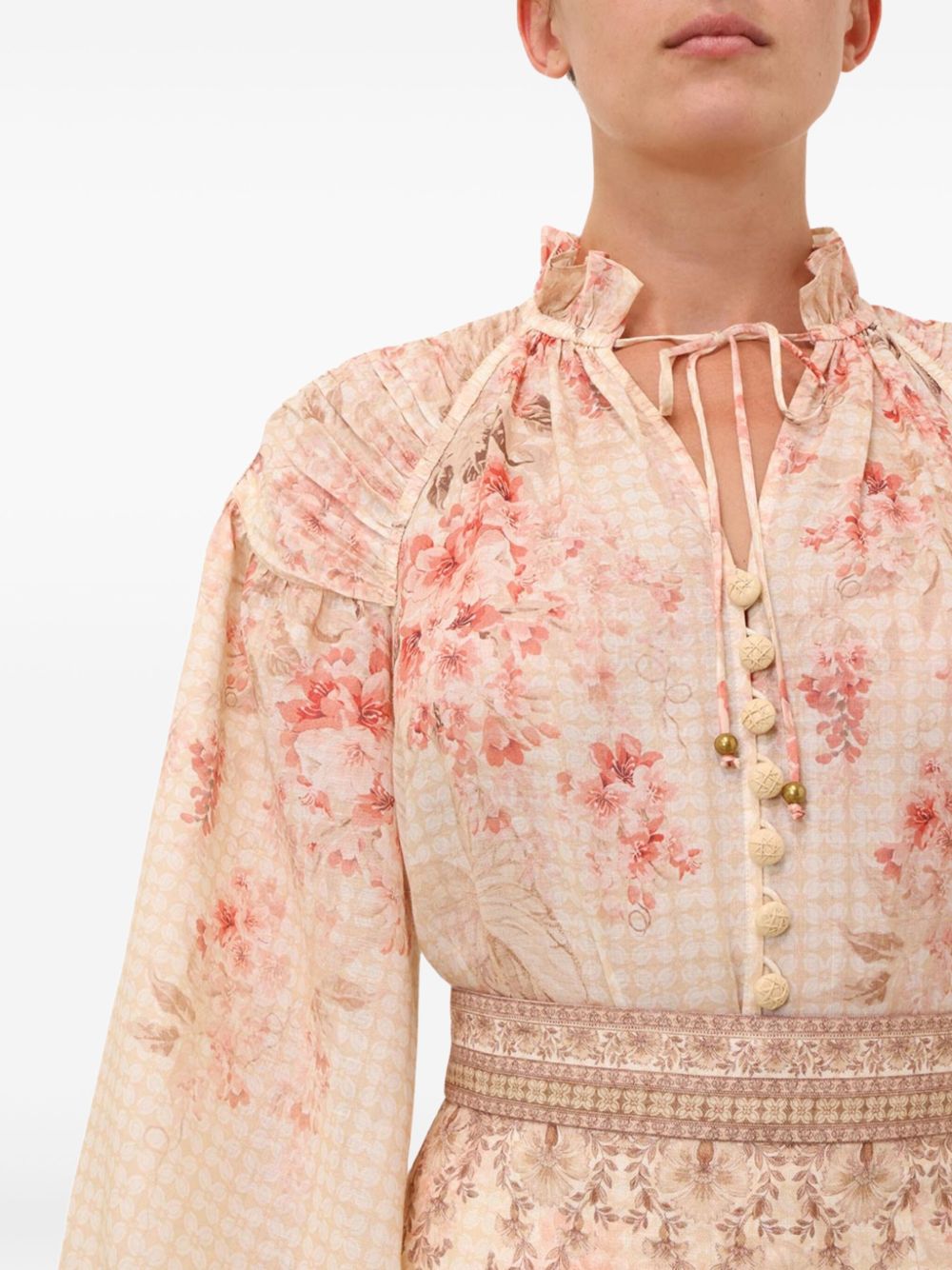 Zimmermann Shirts White Linen Silk