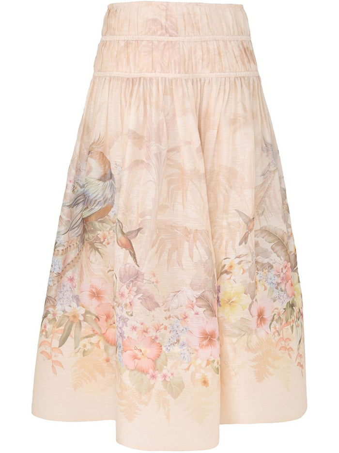 Zimmermann Skirts Ivory Linen Silk