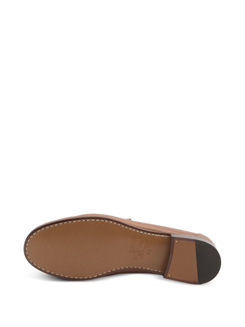 Valentino Garavani Flat Shoes Leather Brown Calf