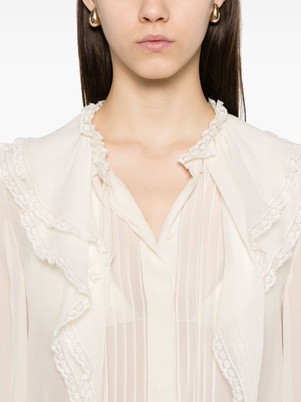 Chloè Top White Silk