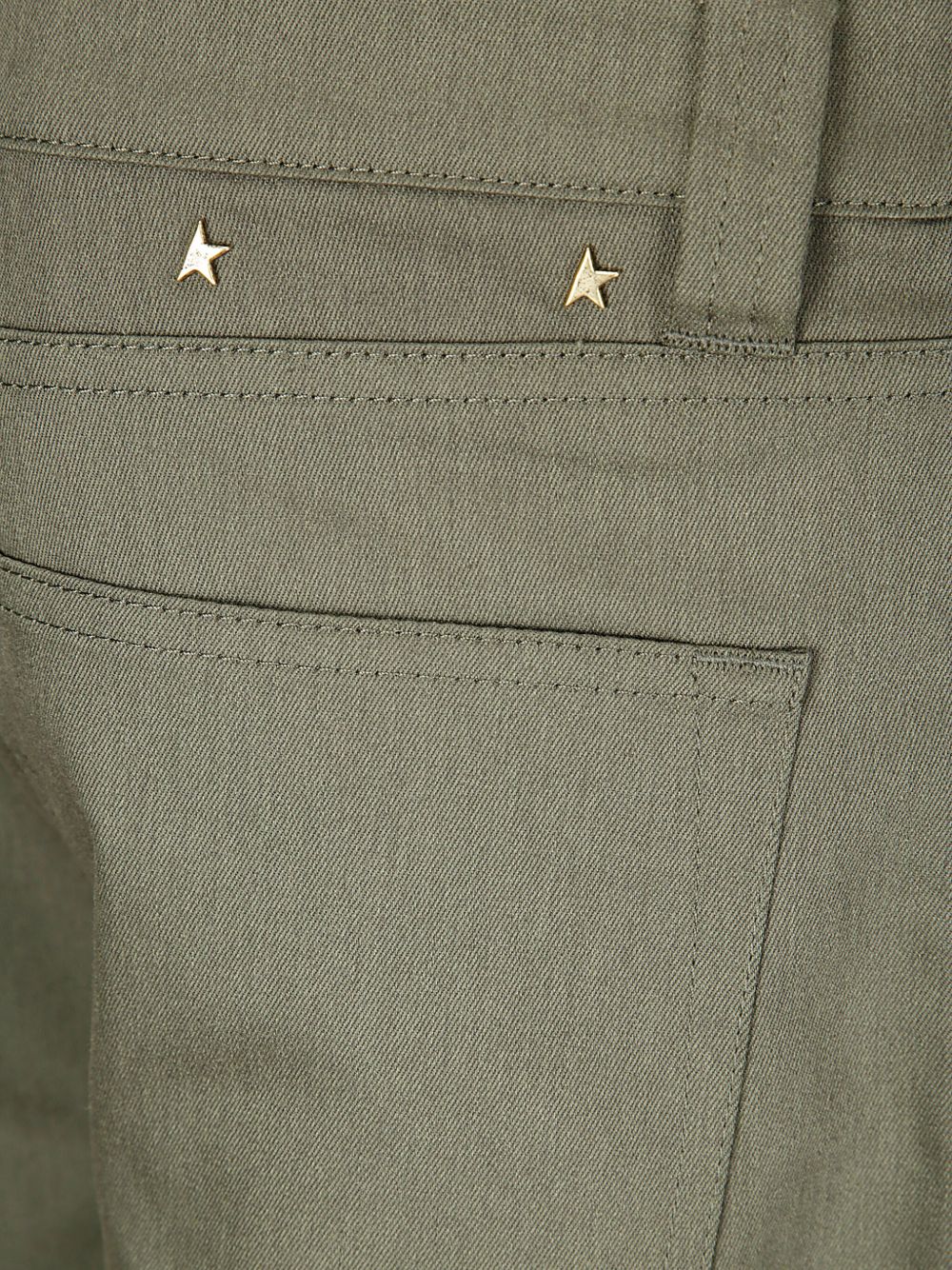 Golden Goose Trousers Verde Scuro Cotton