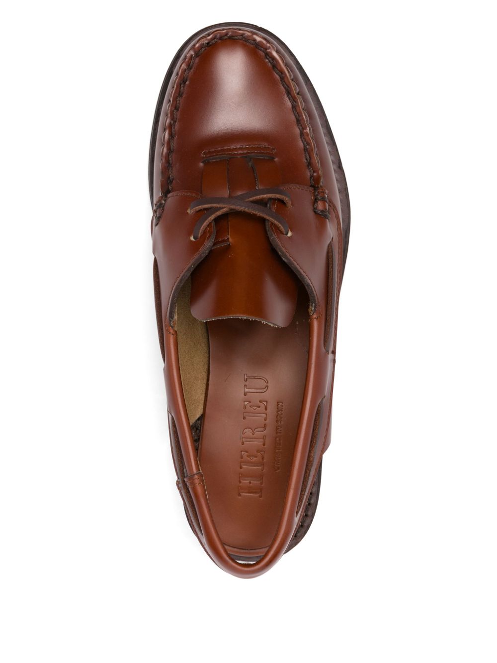 HEREU Flat shoes Leather Brown Calf