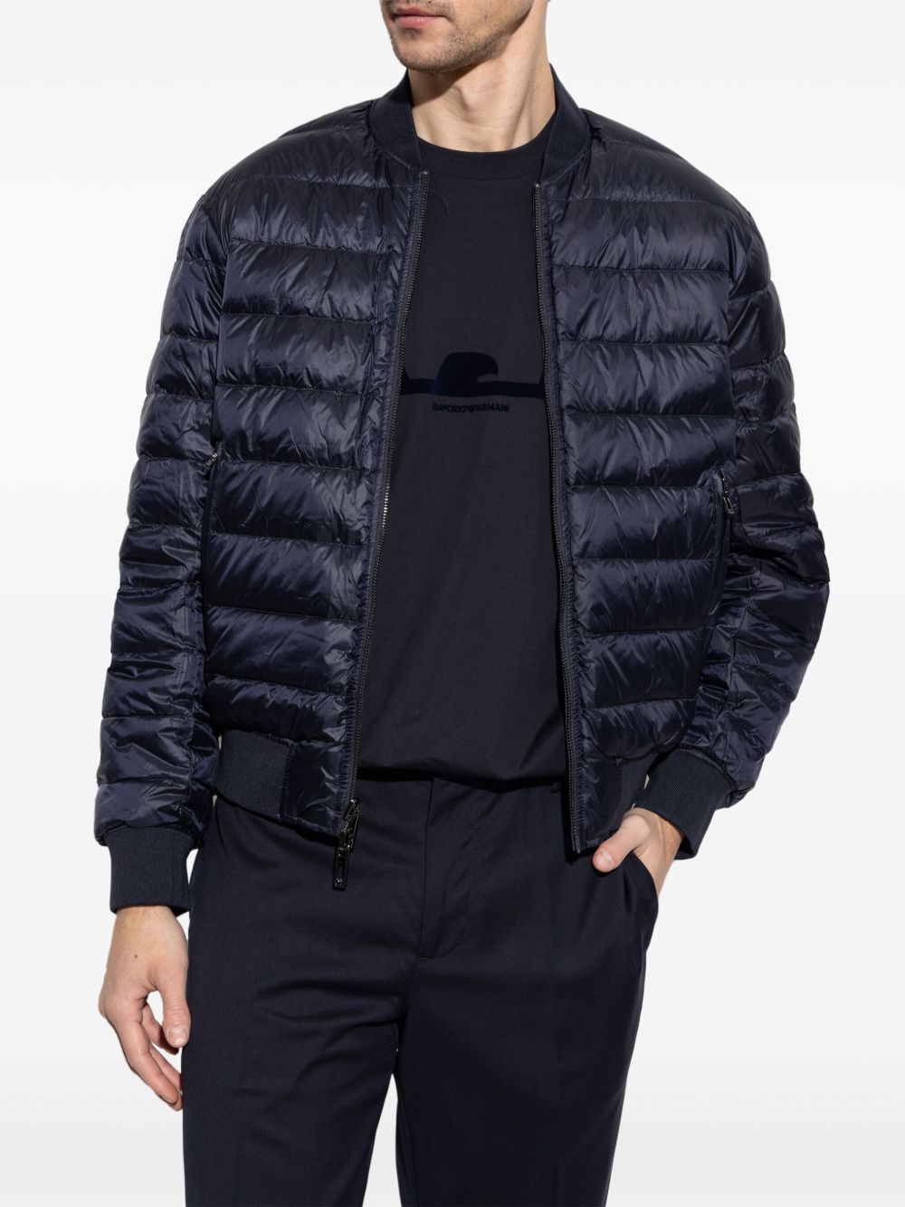 Emporio Armani Coats Blu Polyamide