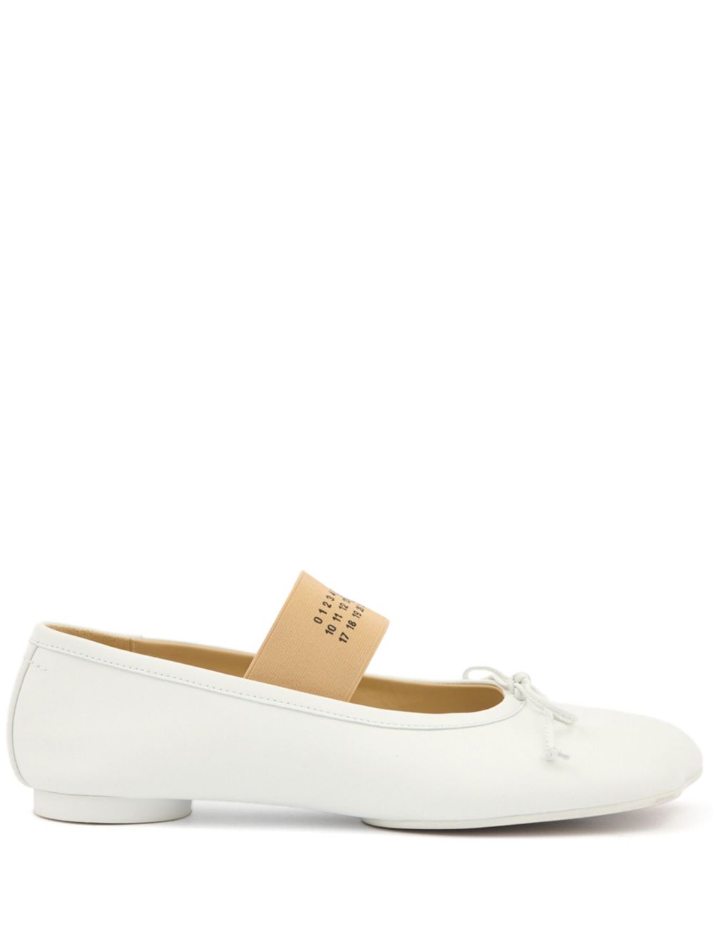 Mm6 Maison Margiela Flat Shoes White Calf Leather