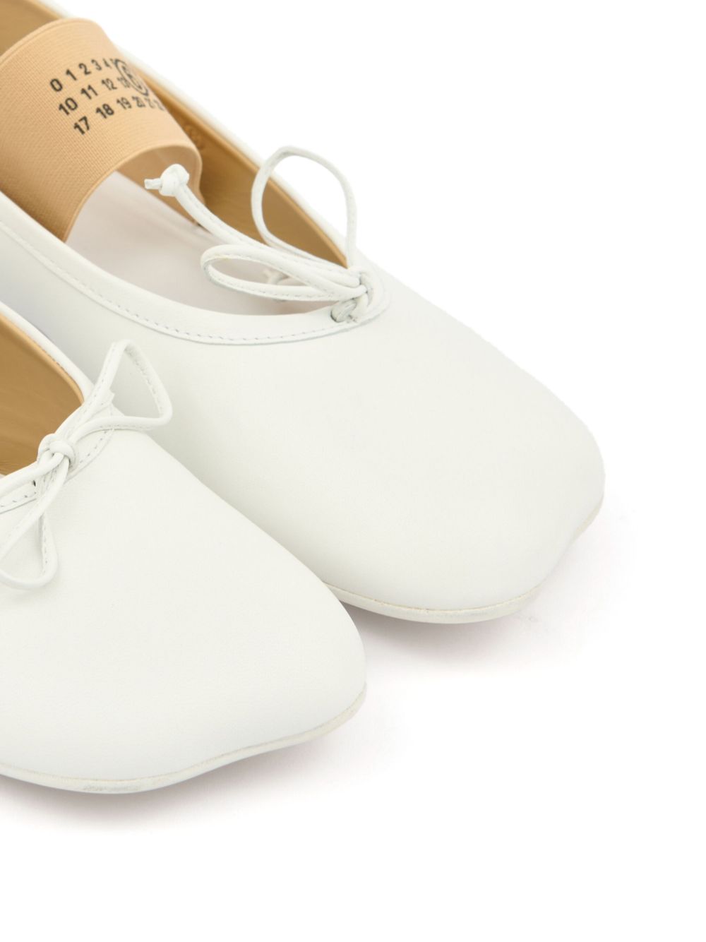 Mm6 Maison Margiela Flat Shoes White Calf Leather