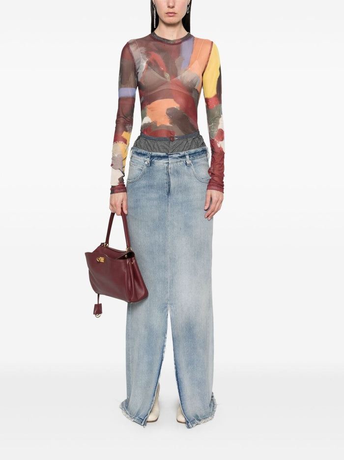 Maison Margiela Skirts Clear Blue Cotton