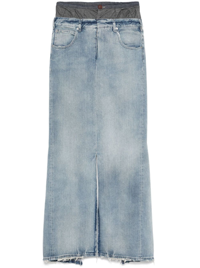 Maison Margiela Skirts Clear Blue Cotton