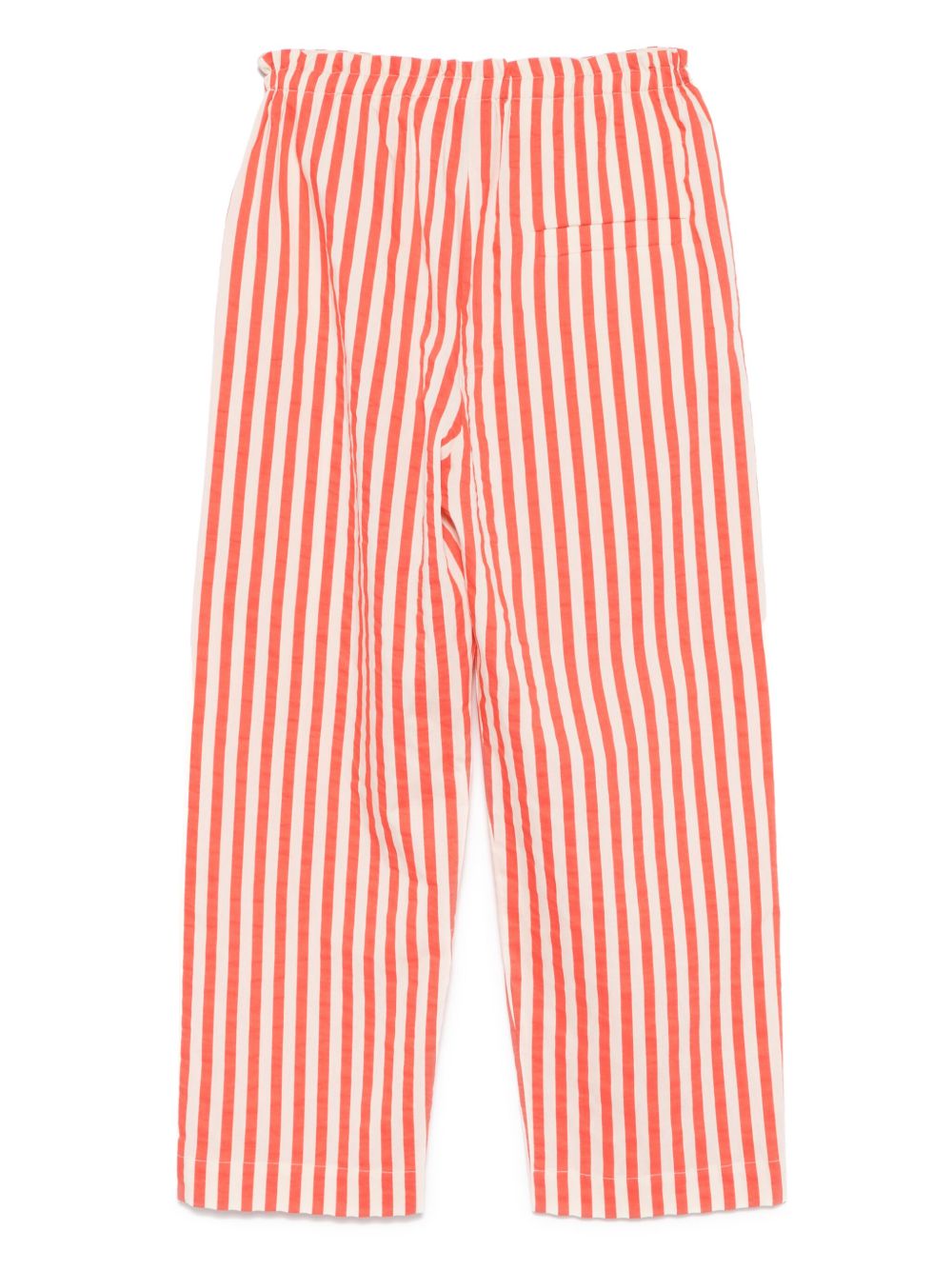 Alysi Trousers Red Viscose Cotton Silk