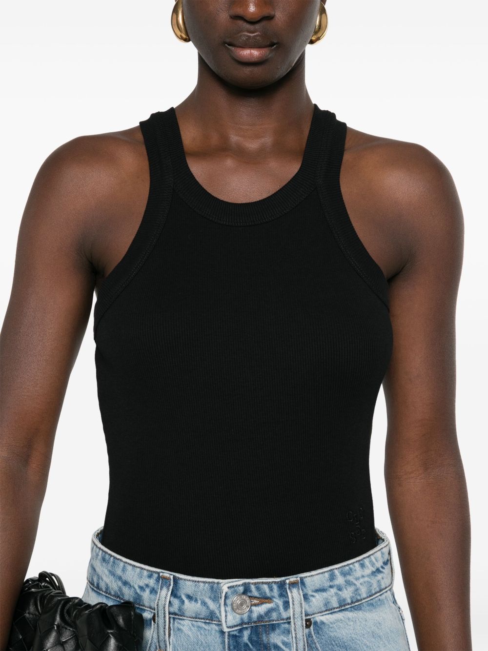 Closed Top Black Cotton Elastane