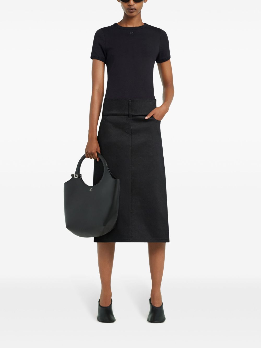 Courreges Pre T-Shirts And Polos Black Cotton