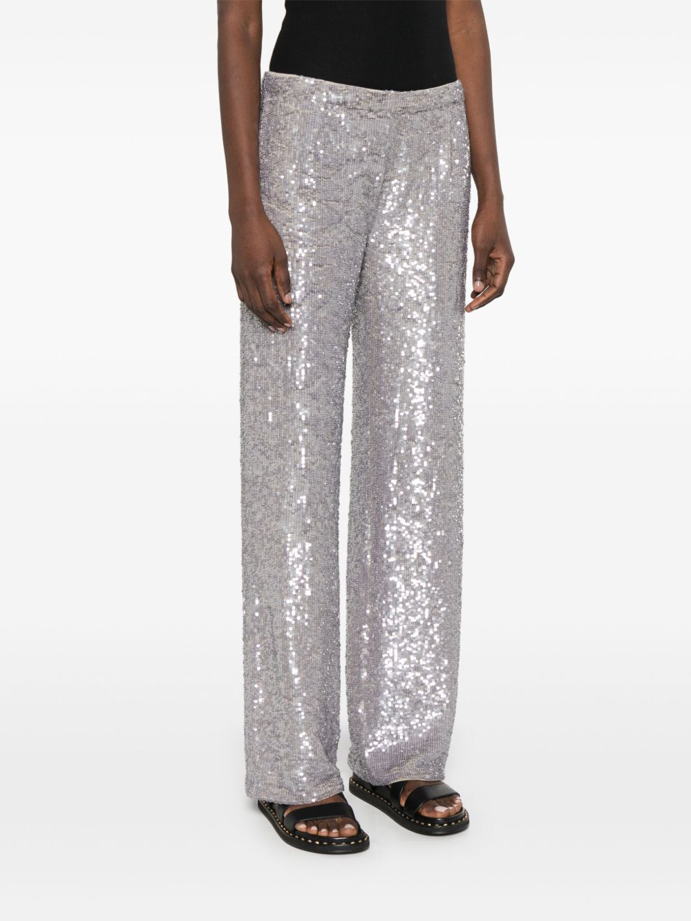 Parosh Trousers Grey Outer: Pvc
