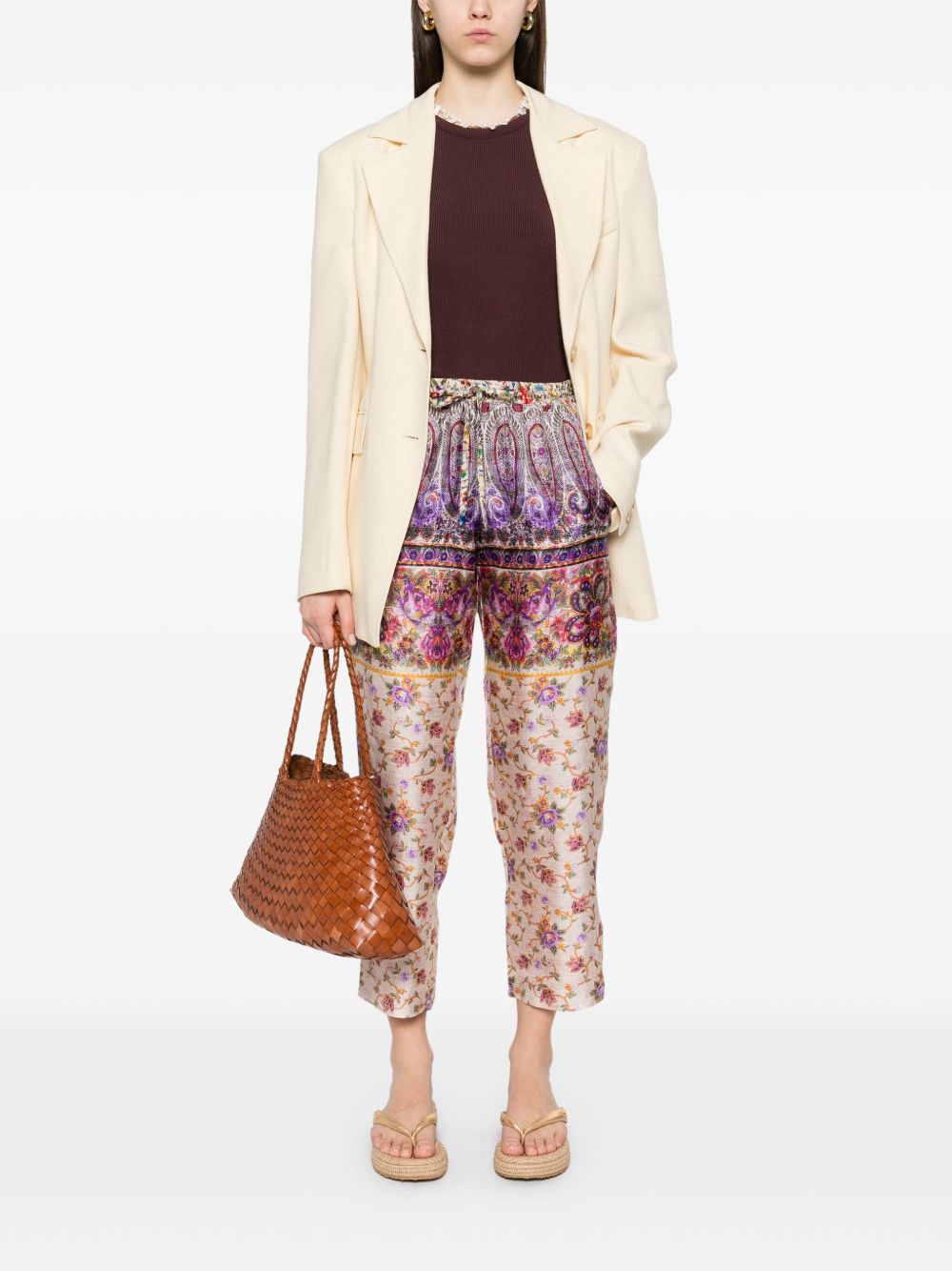 Pierre Louis Mascia Trousers Purple Silk