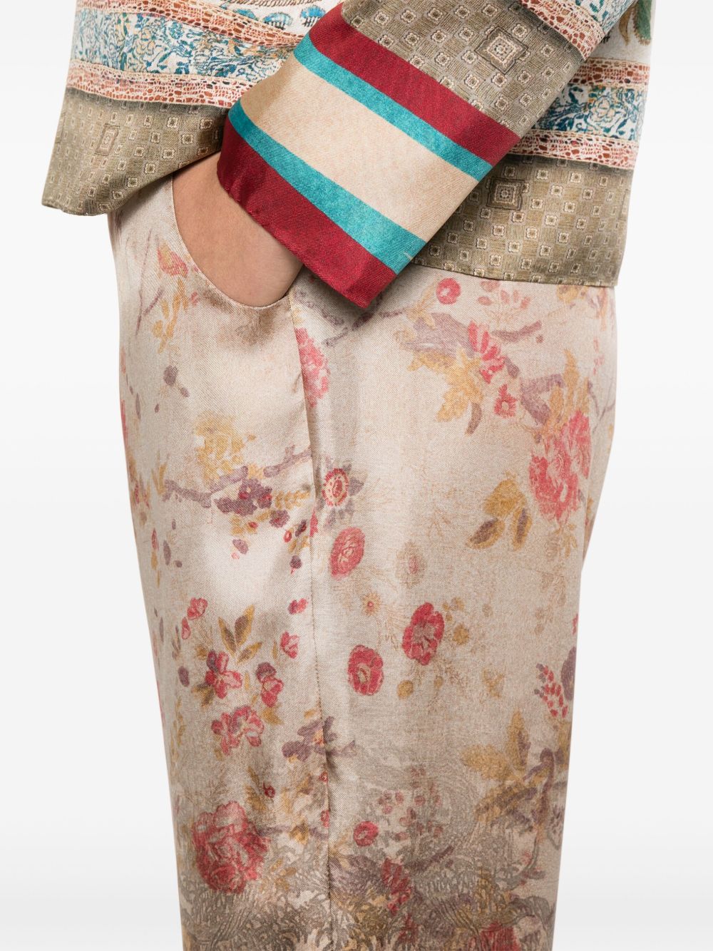 Pierre Louis Mascia Trousers Brown Silk