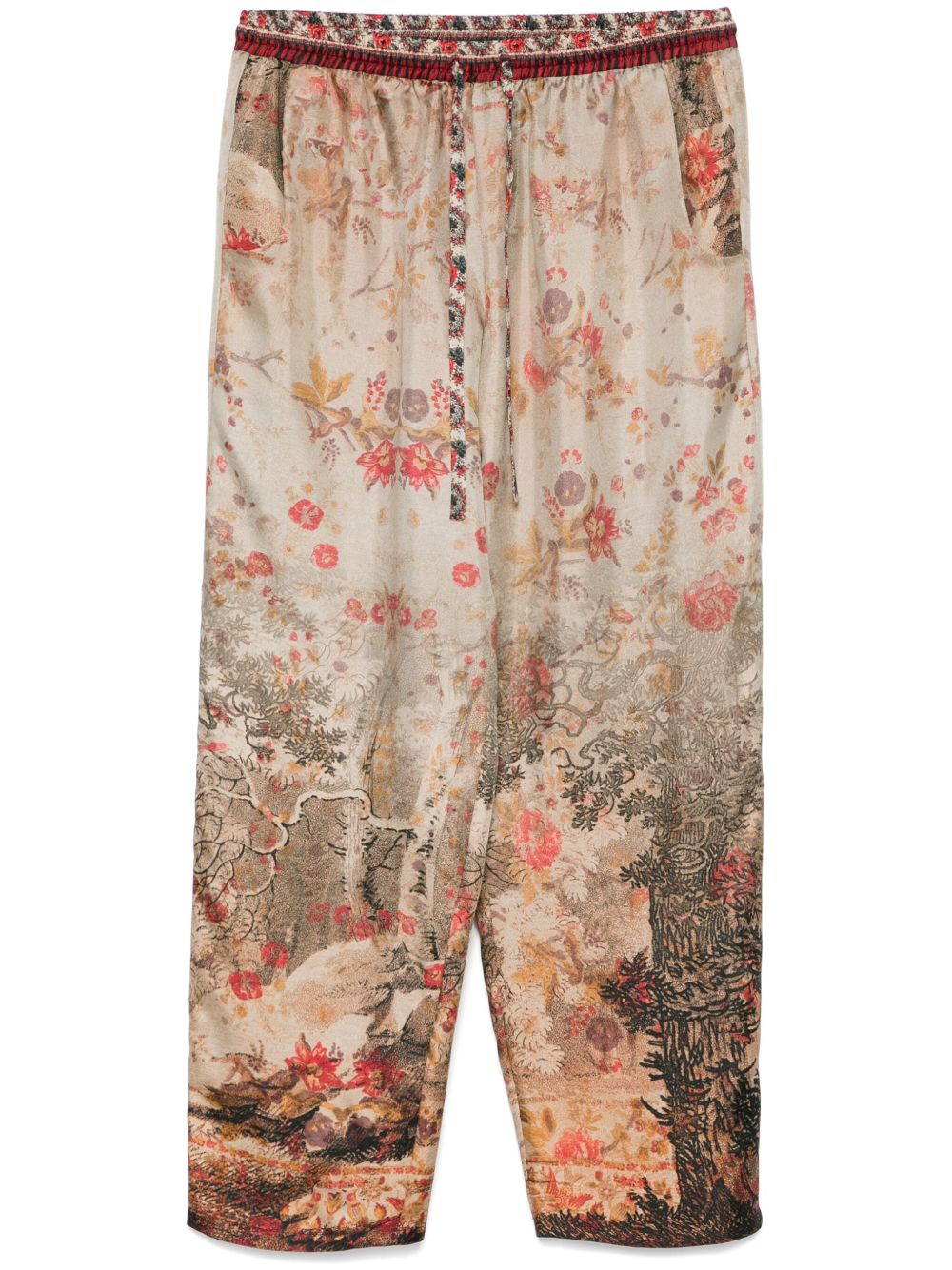 Pierre Louis Mascia Trousers Brown Silk