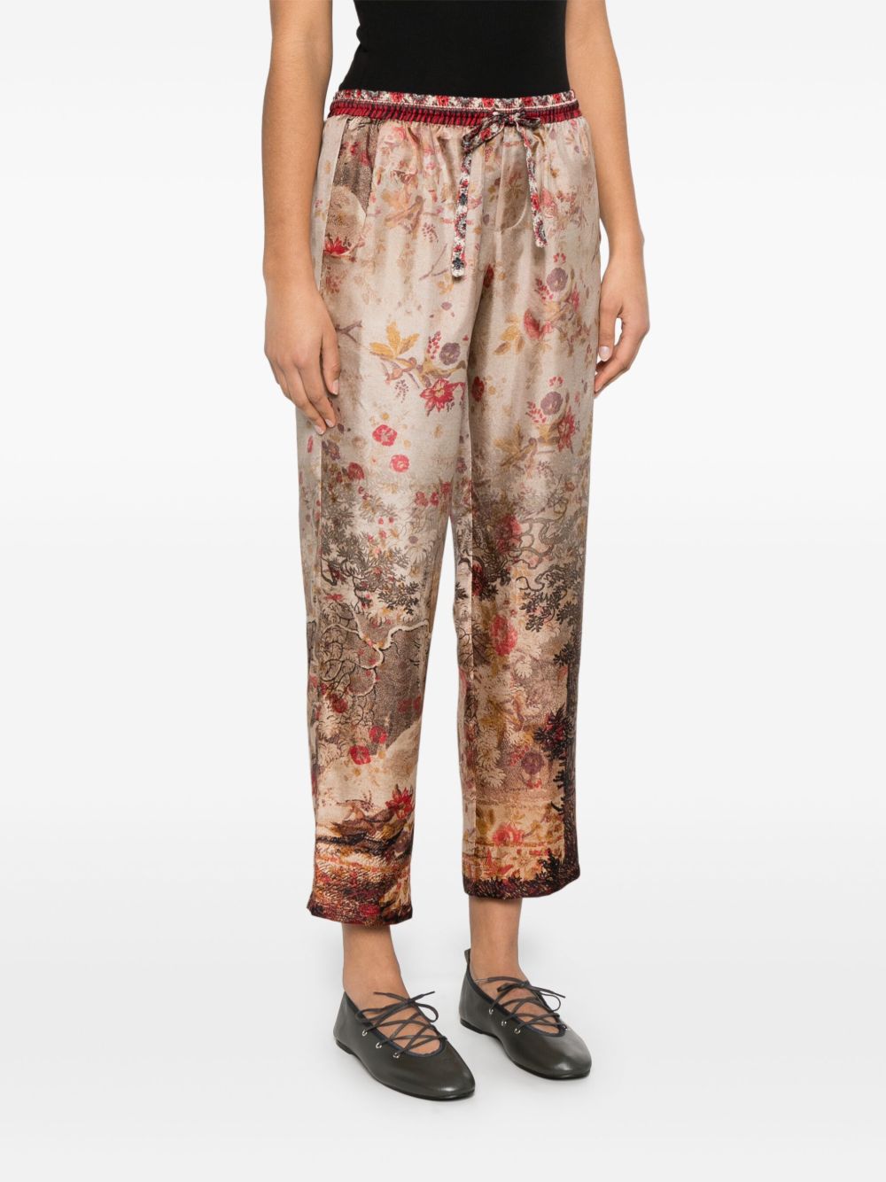 Pierre Louis Mascia Trousers Brown Silk