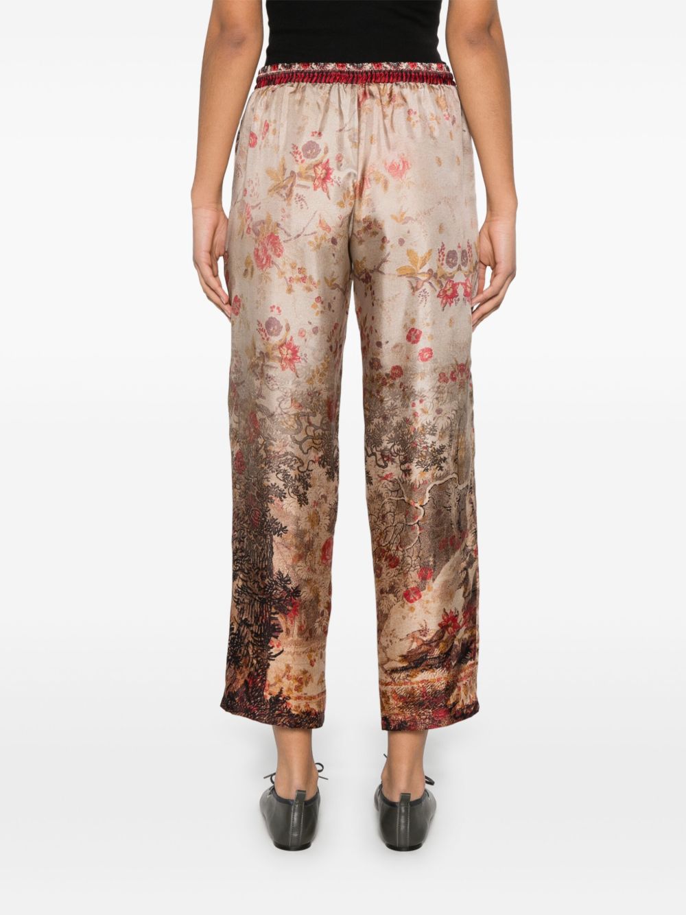 Pierre Louis Mascia Trousers Brown Silk