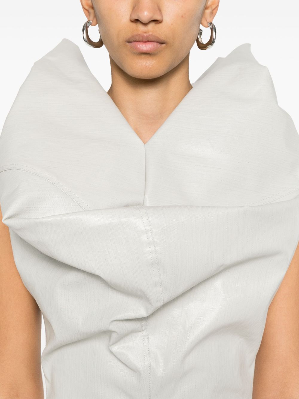 Rick Owens Dresses Light Grey Cotton Elastane
