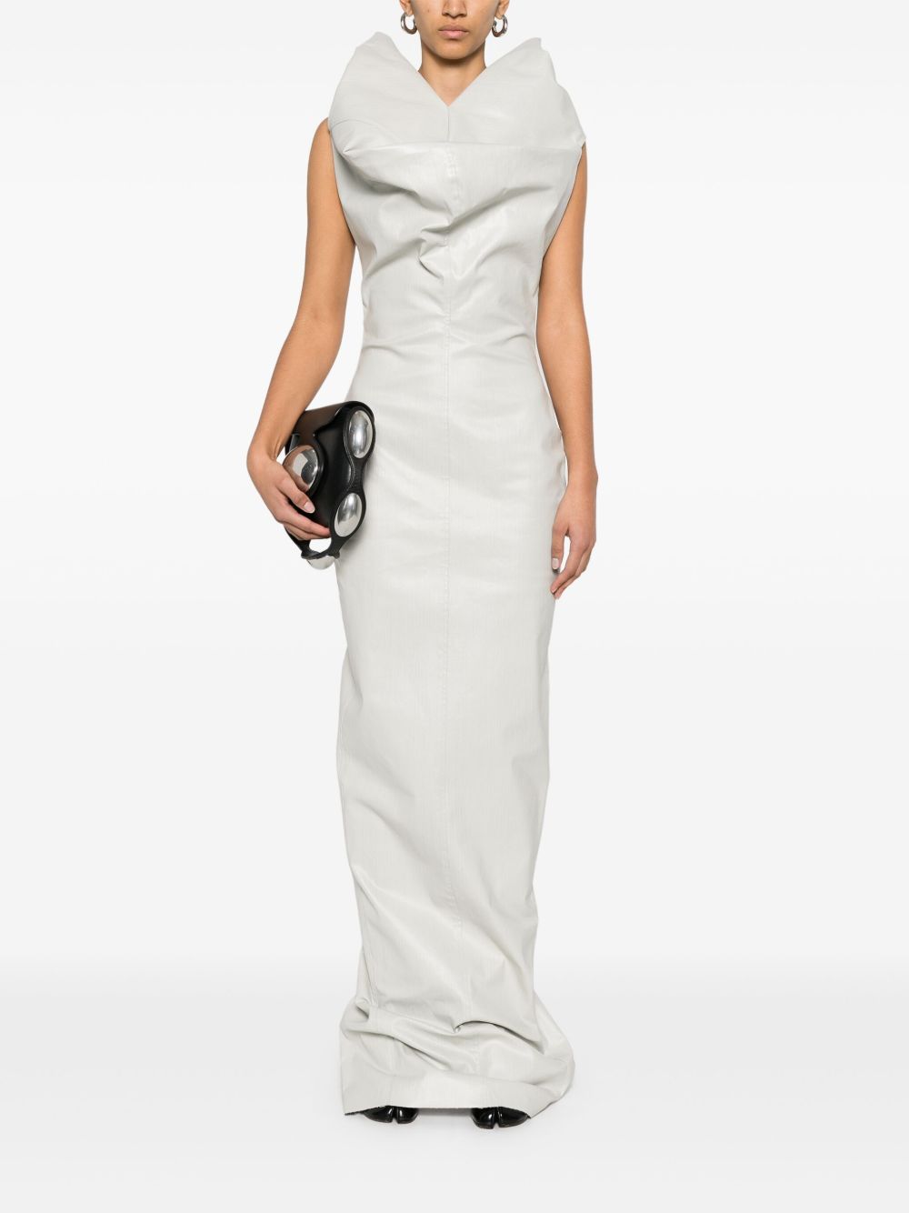 Rick Owens Dresses Light Grey Cotton Elastane