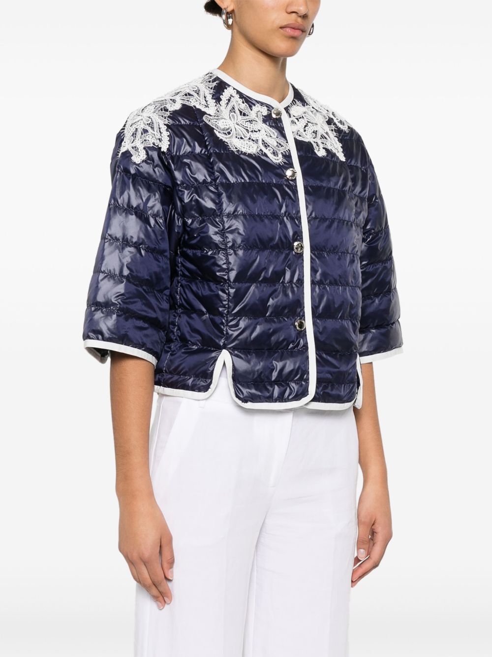 Ermanno Firenze Coats Blue Polyamide