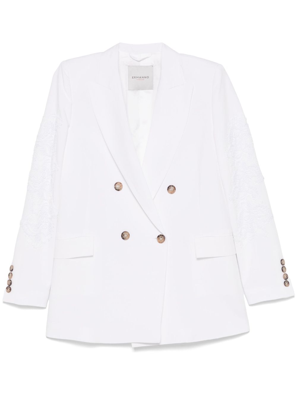 Ermanno Firenze Jackets White Viscose Linen