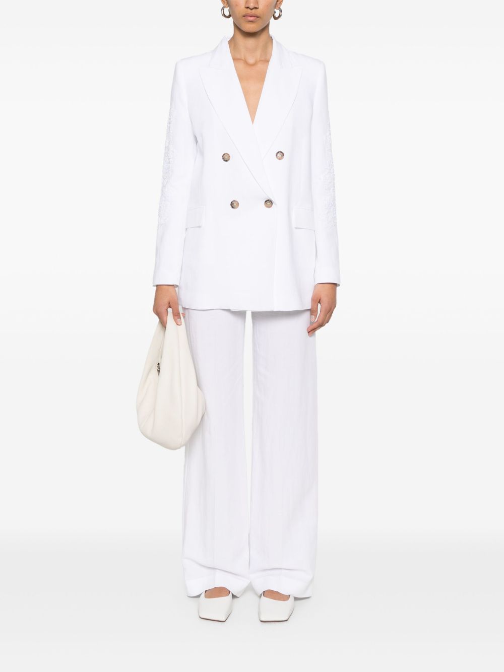 Ermanno Firenze Jackets White Viscose Linen