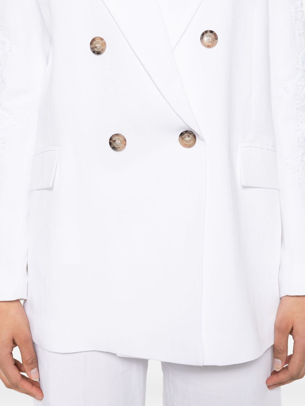 Ermanno Firenze Jackets White Viscose Linen