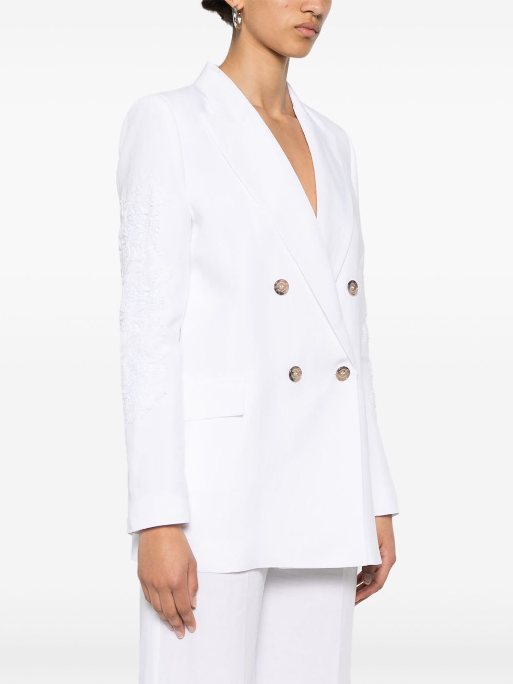 Ermanno Firenze Jackets White Viscose Linen