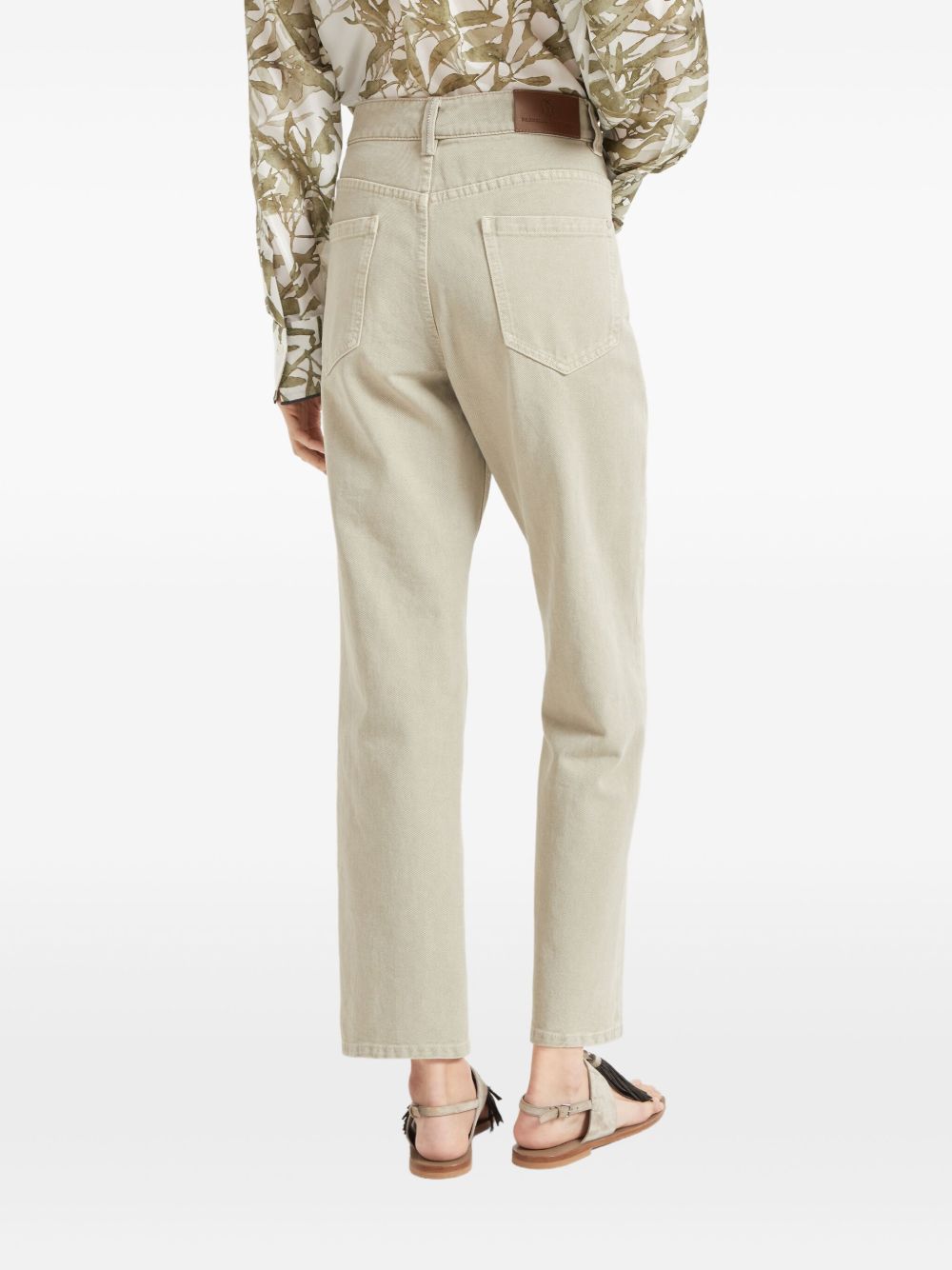 Brunello Cucinelli Trousers Kaki Cotton