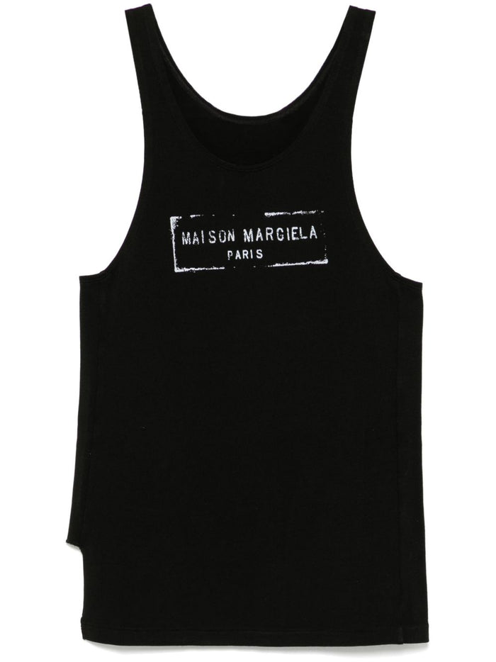 Maison Margiela Top Black Viscose Cotton