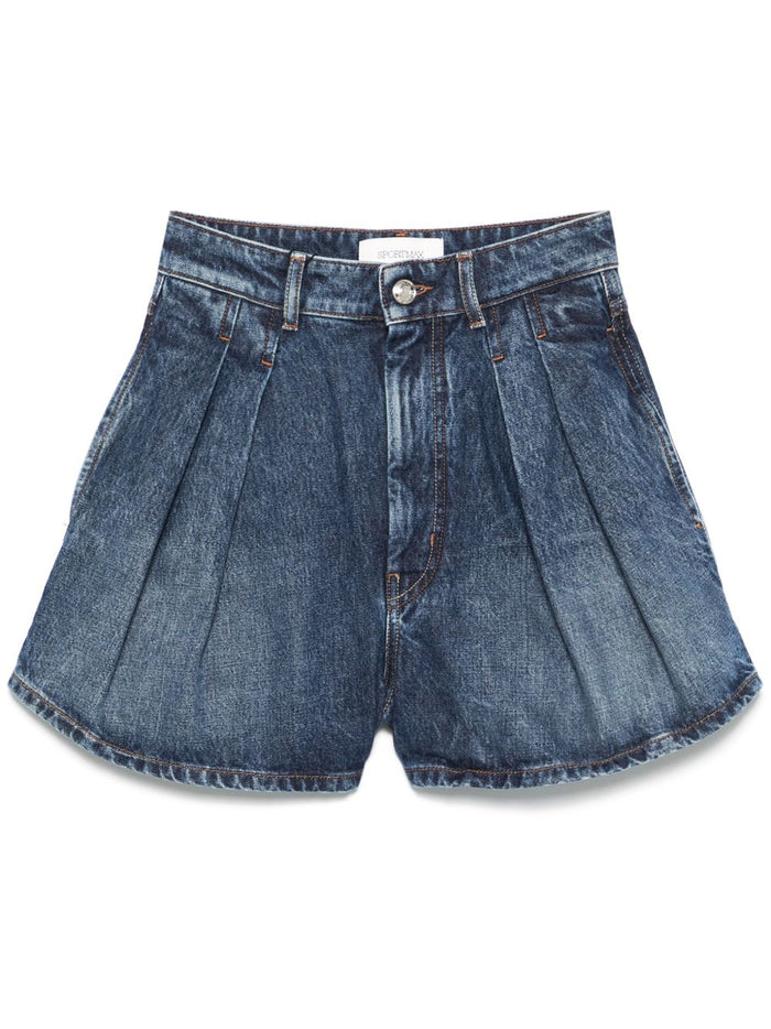 Sportmax Shorts Blue Cotton