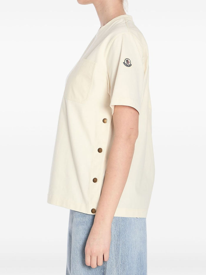 Moncler T-shirts and Polos White Cotton