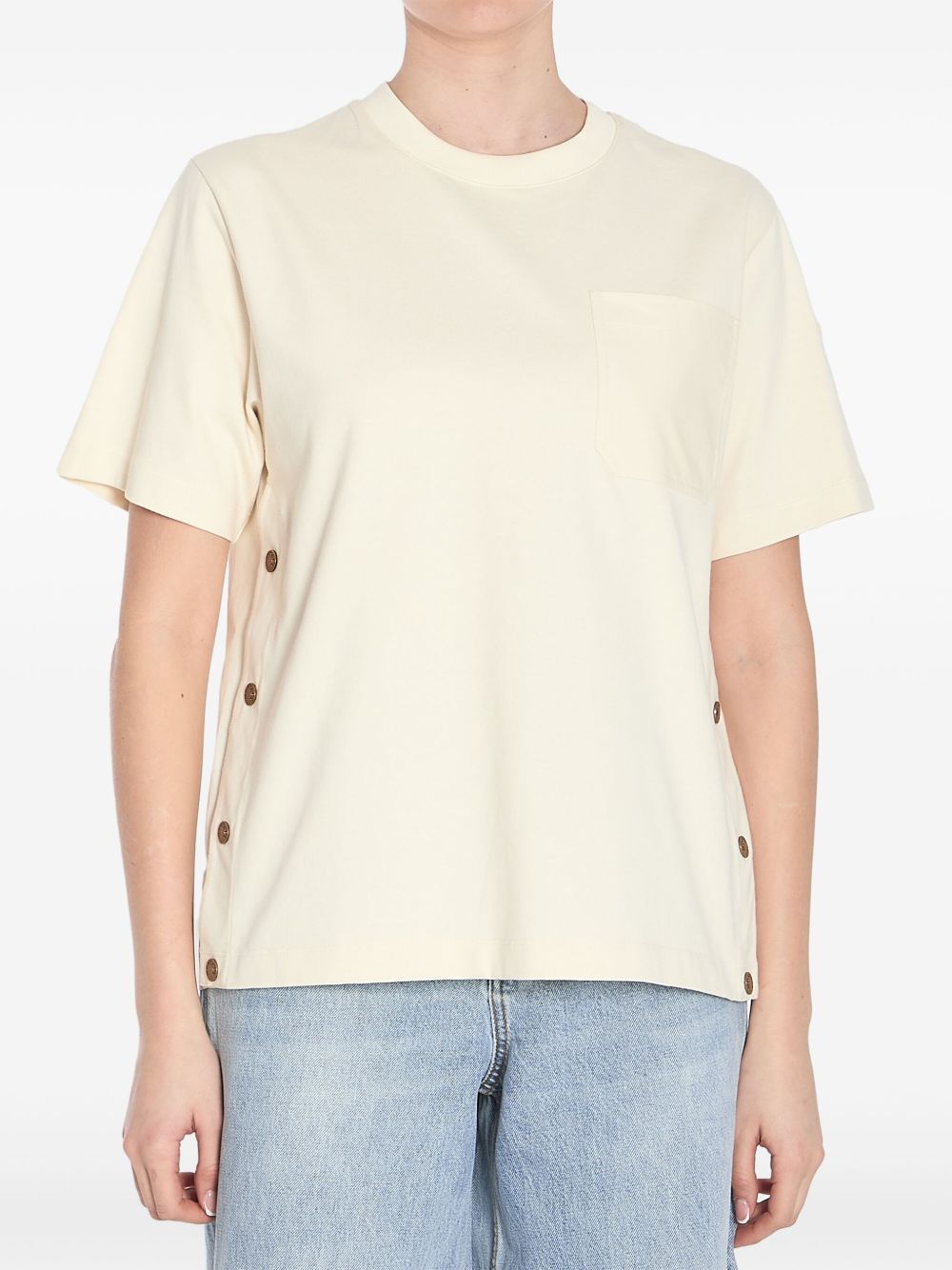 Moncler T-shirts and Polos White Cotton
