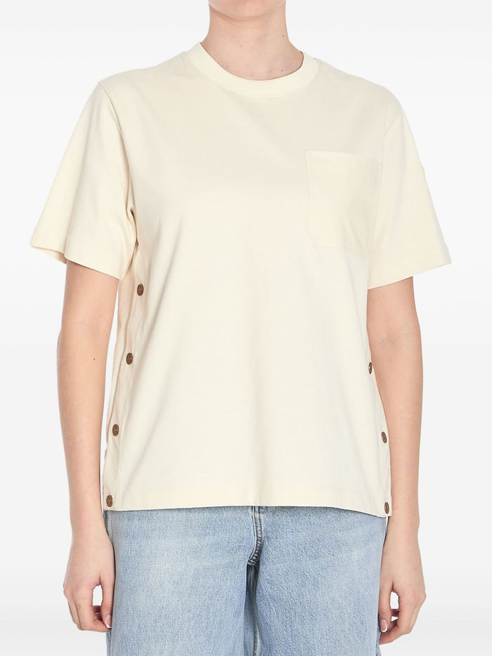 Moncler T-shirts and Polos White Cotton