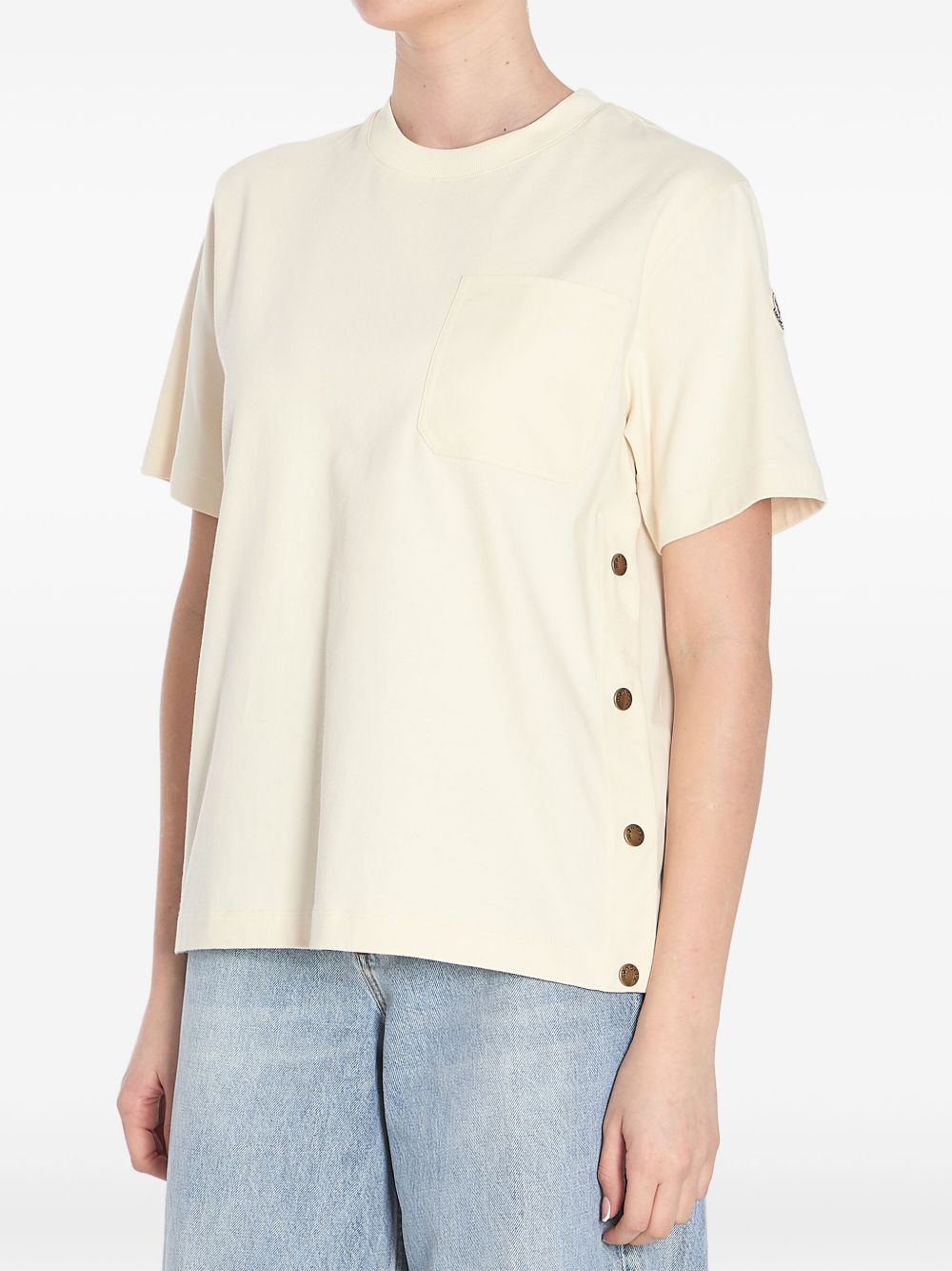 Moncler T-shirts and Polos White Cotton