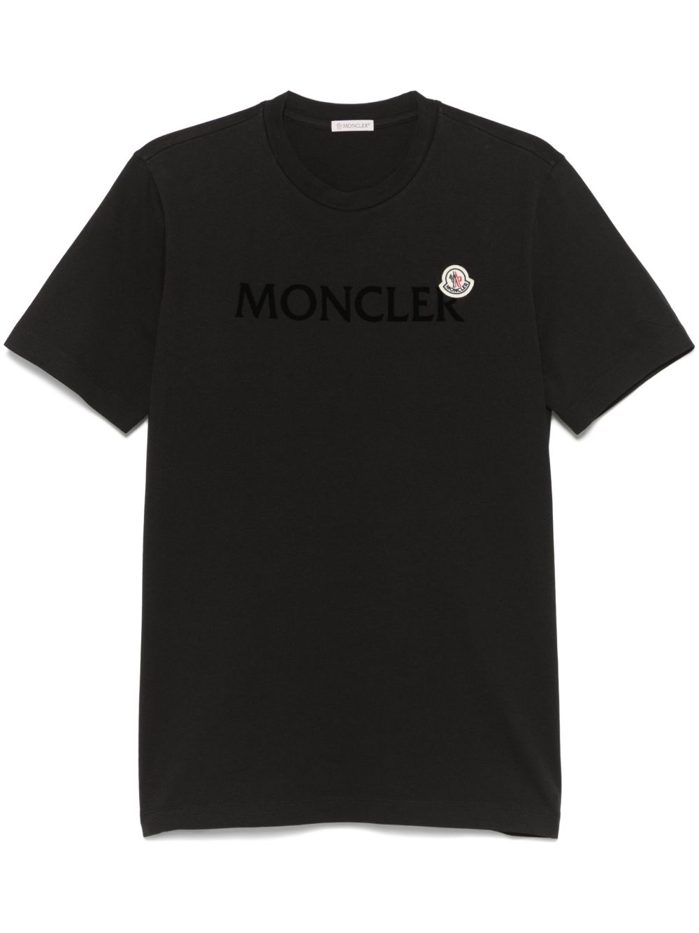 Moncler T-Shirts And Polos Black Cotton