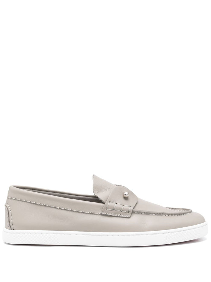 Christian Louboutin Flat Shoes Beige Calf Leather