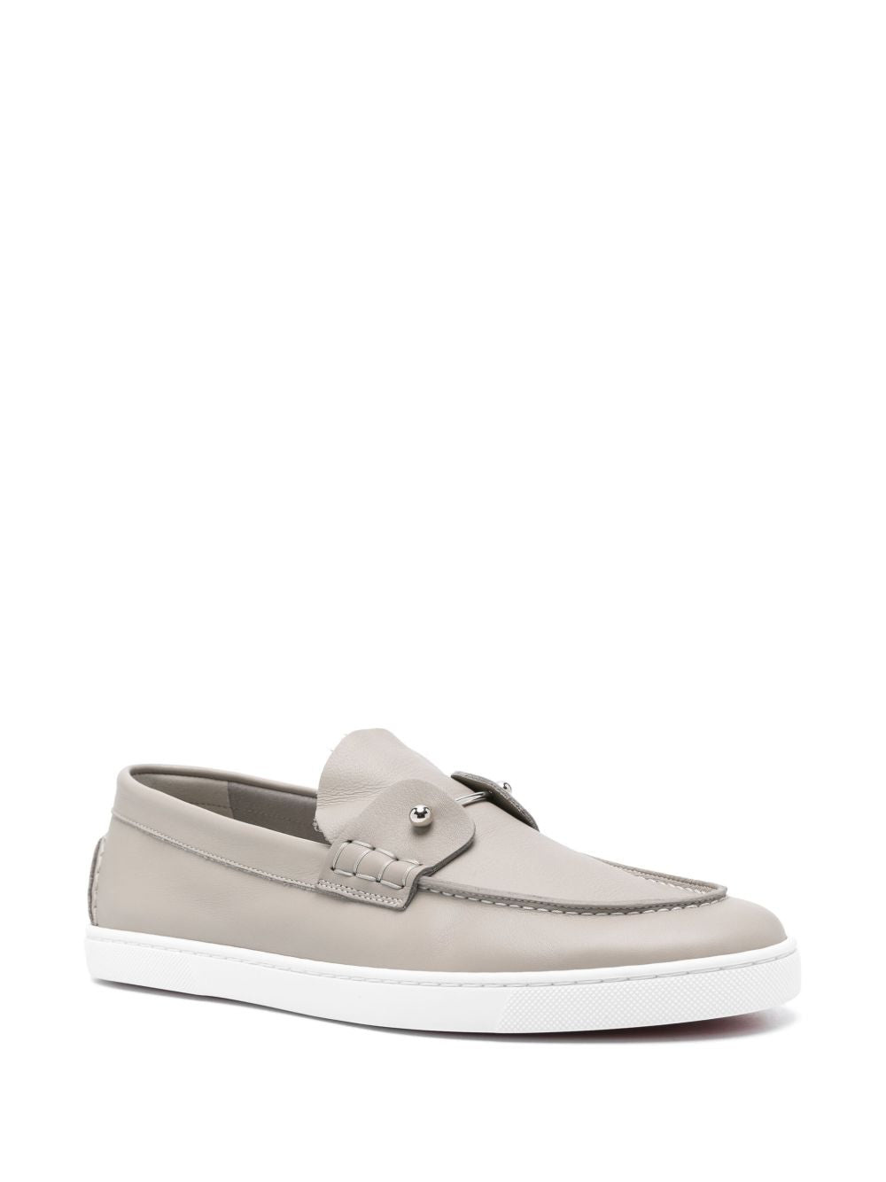 Christian Louboutin Flat Shoes Beige Calf Leather