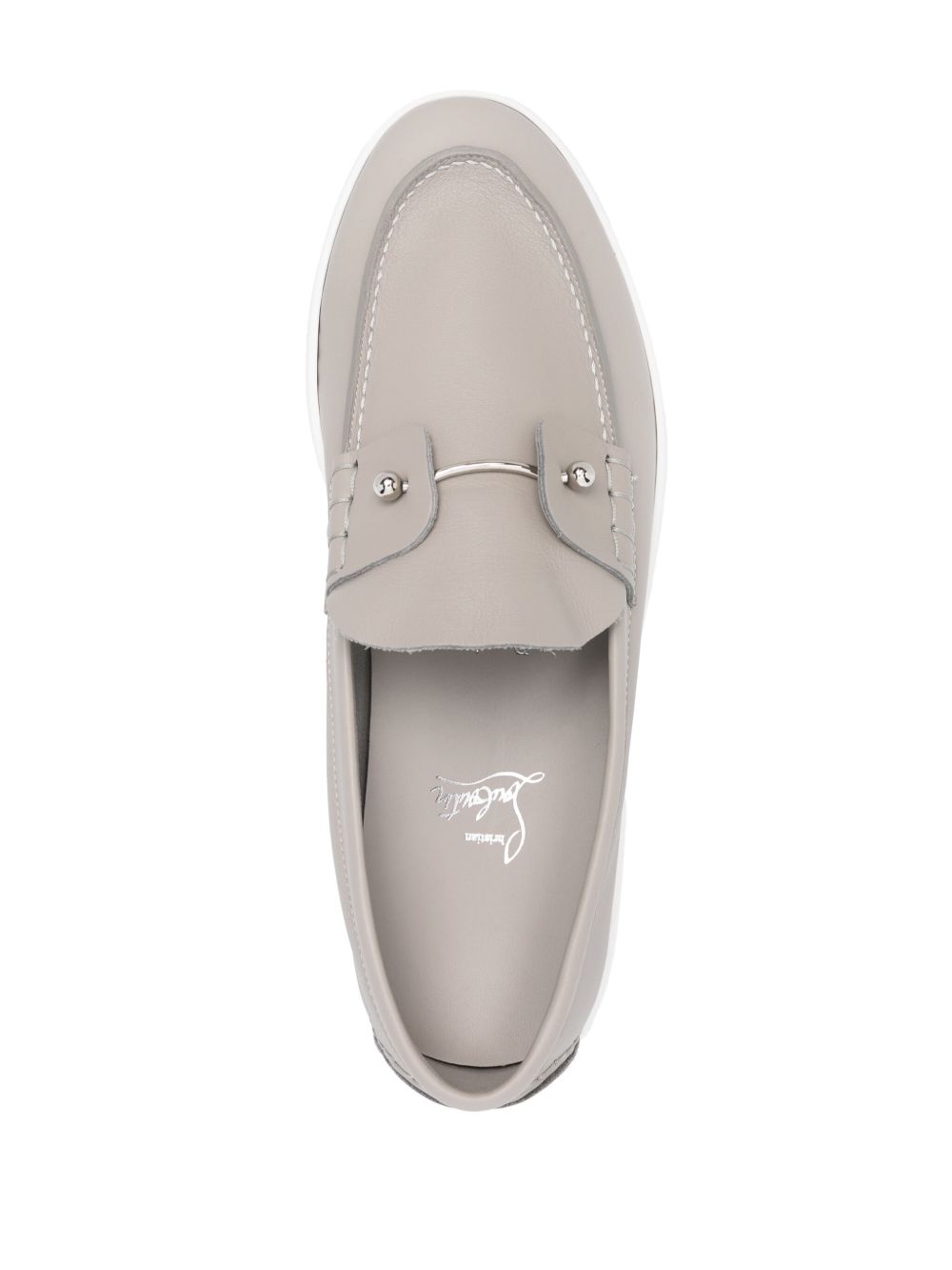 Christian Louboutin Flat Shoes Beige Calf Leather