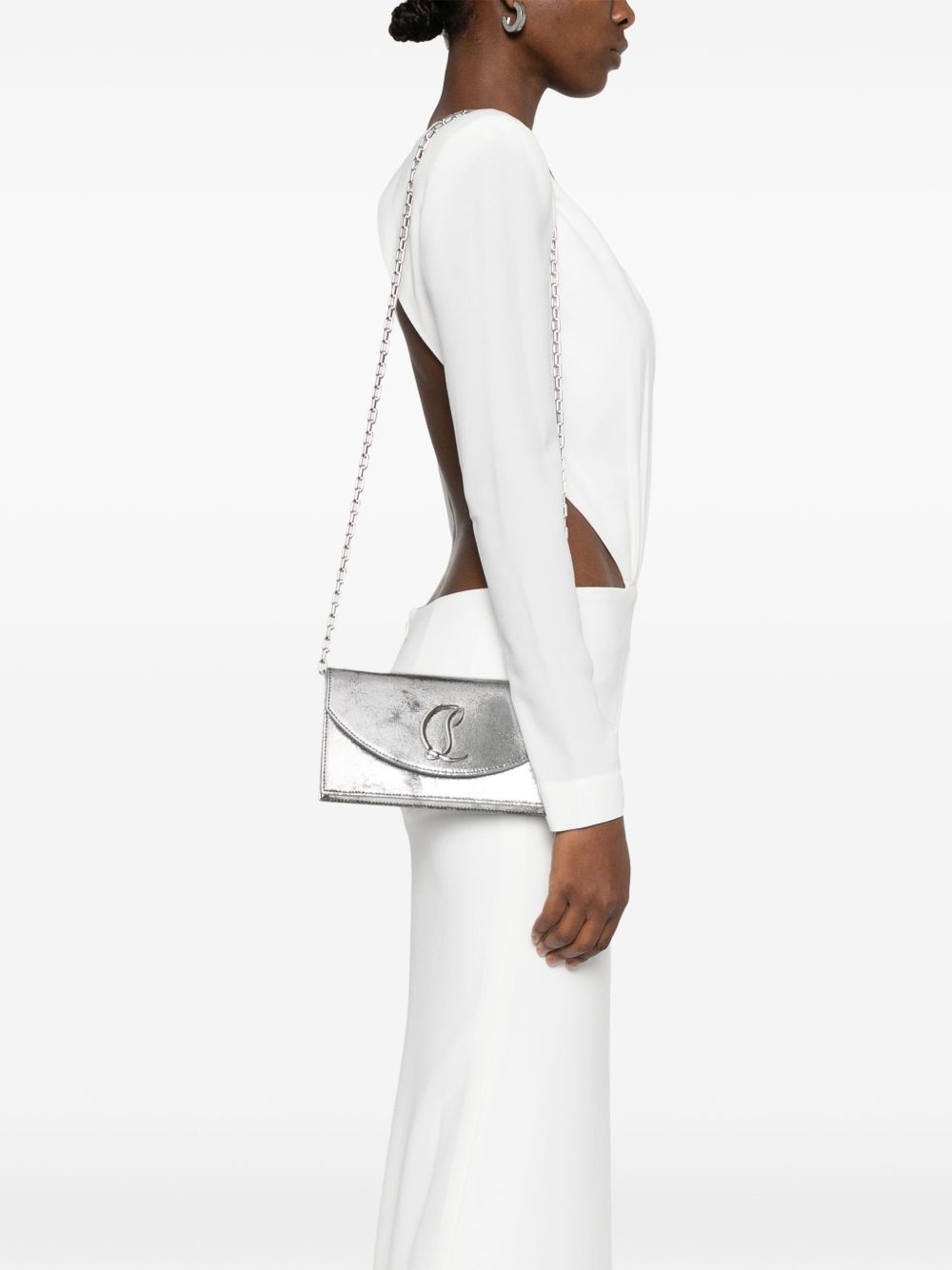 Christian Louboutin Bags Silver Calf Leather