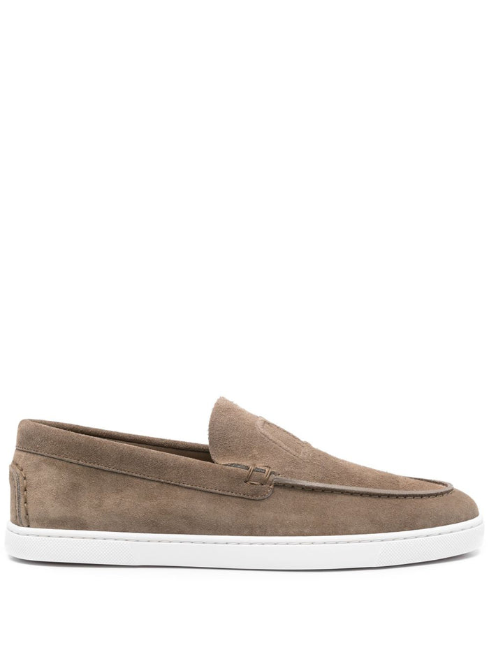 Christian Louboutin Flat Shoes Brown Calf Leather