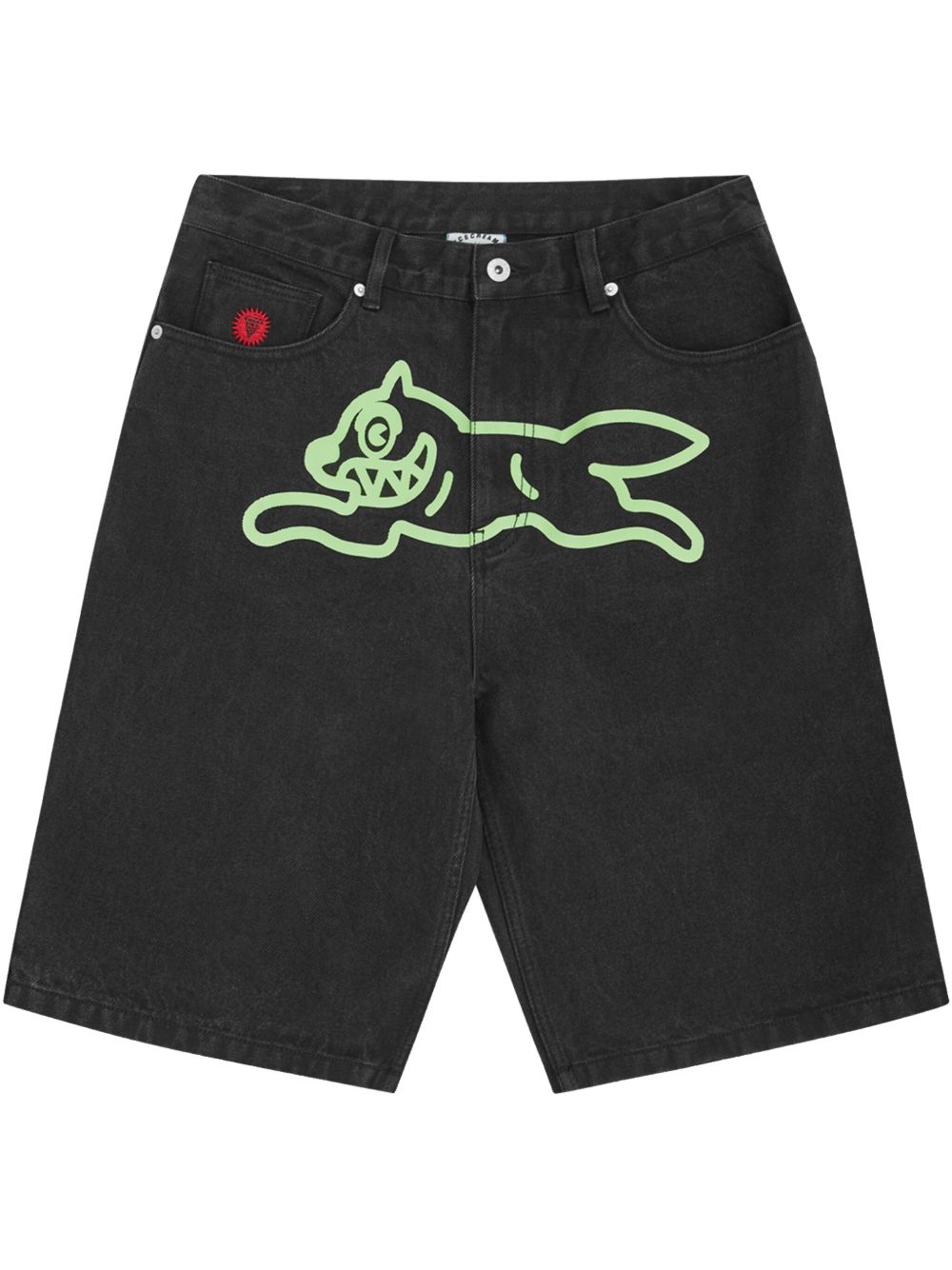 Icecream Shorts Black Cotton