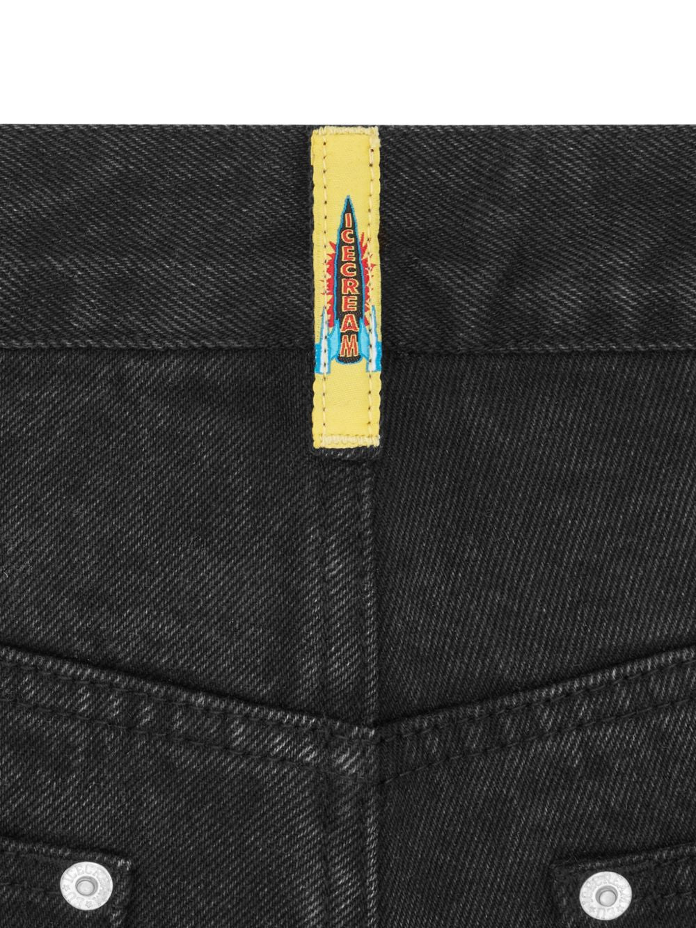 Icecream Shorts Black Cotton