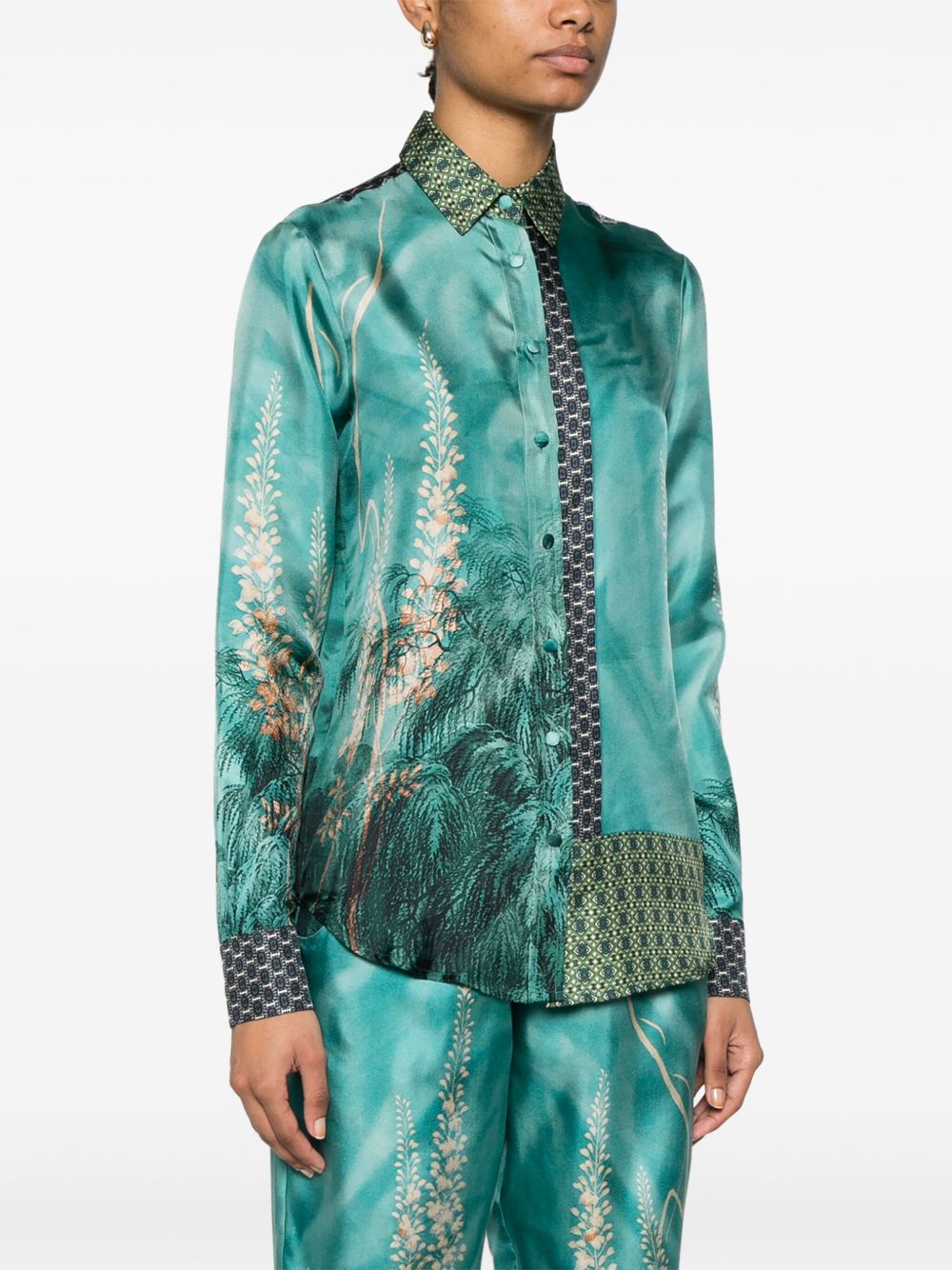 Pierre Louis Mascia Shirts Blue Silk