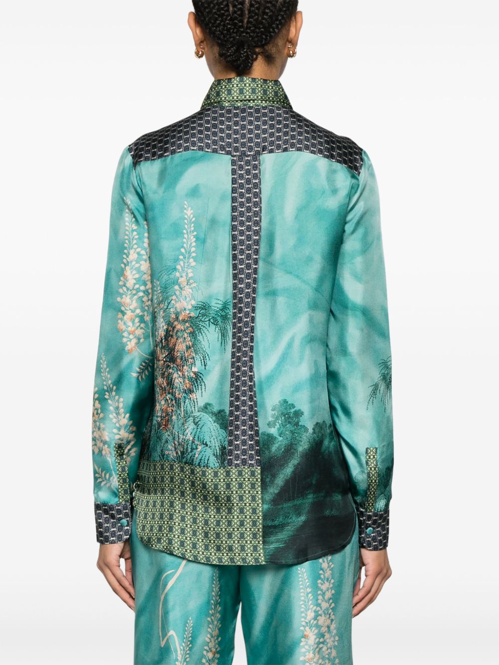 Pierre Louis Mascia Shirts Blue Silk